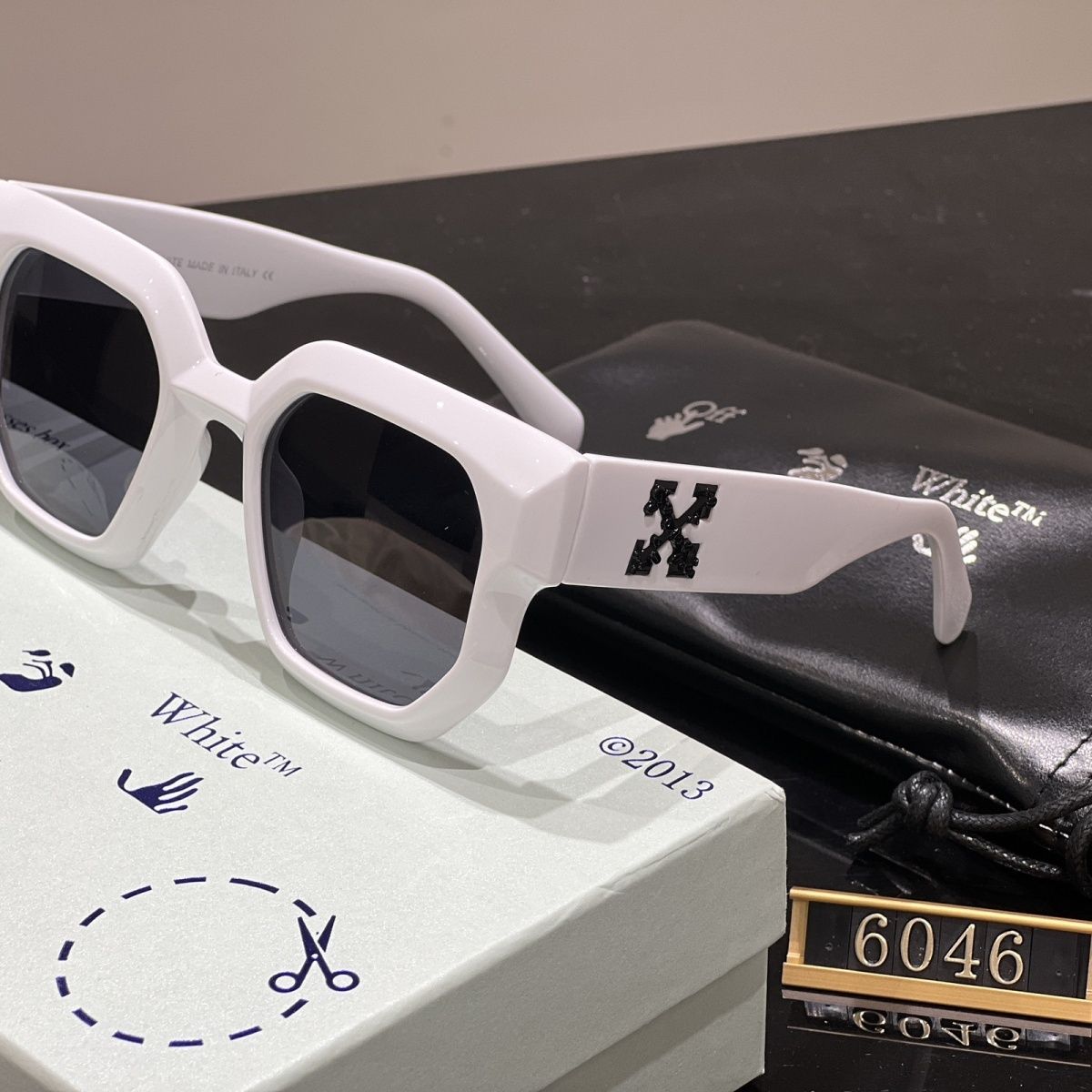 Quadratische Gestell Trendy Mode Sonnenbrille
