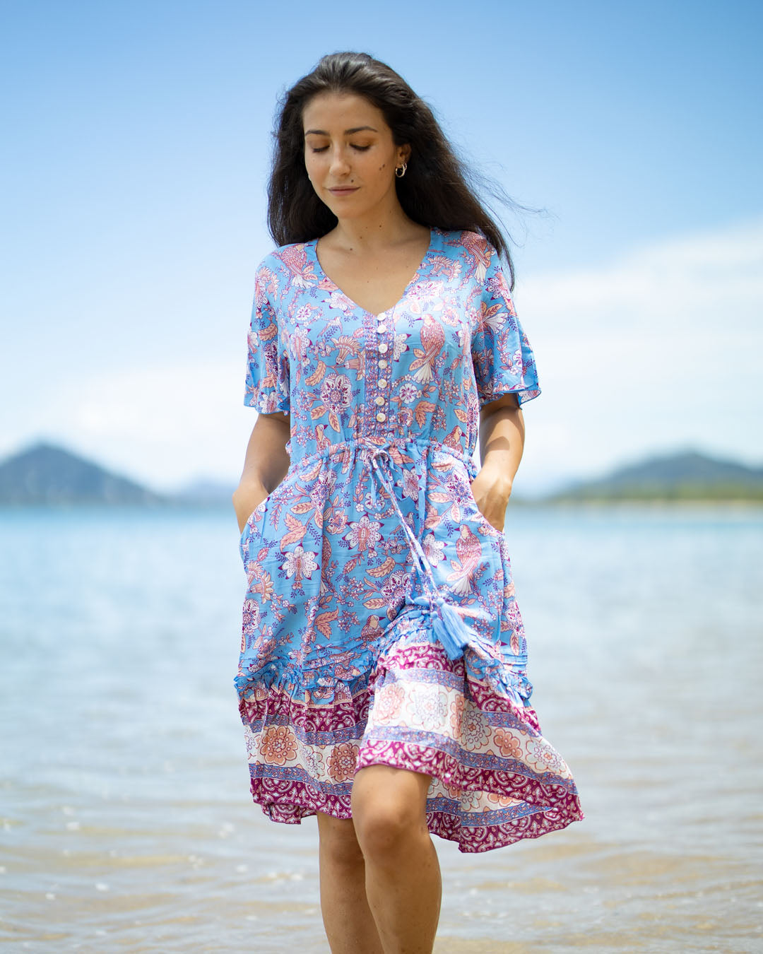Aqua Sunbird kurzes Kleid