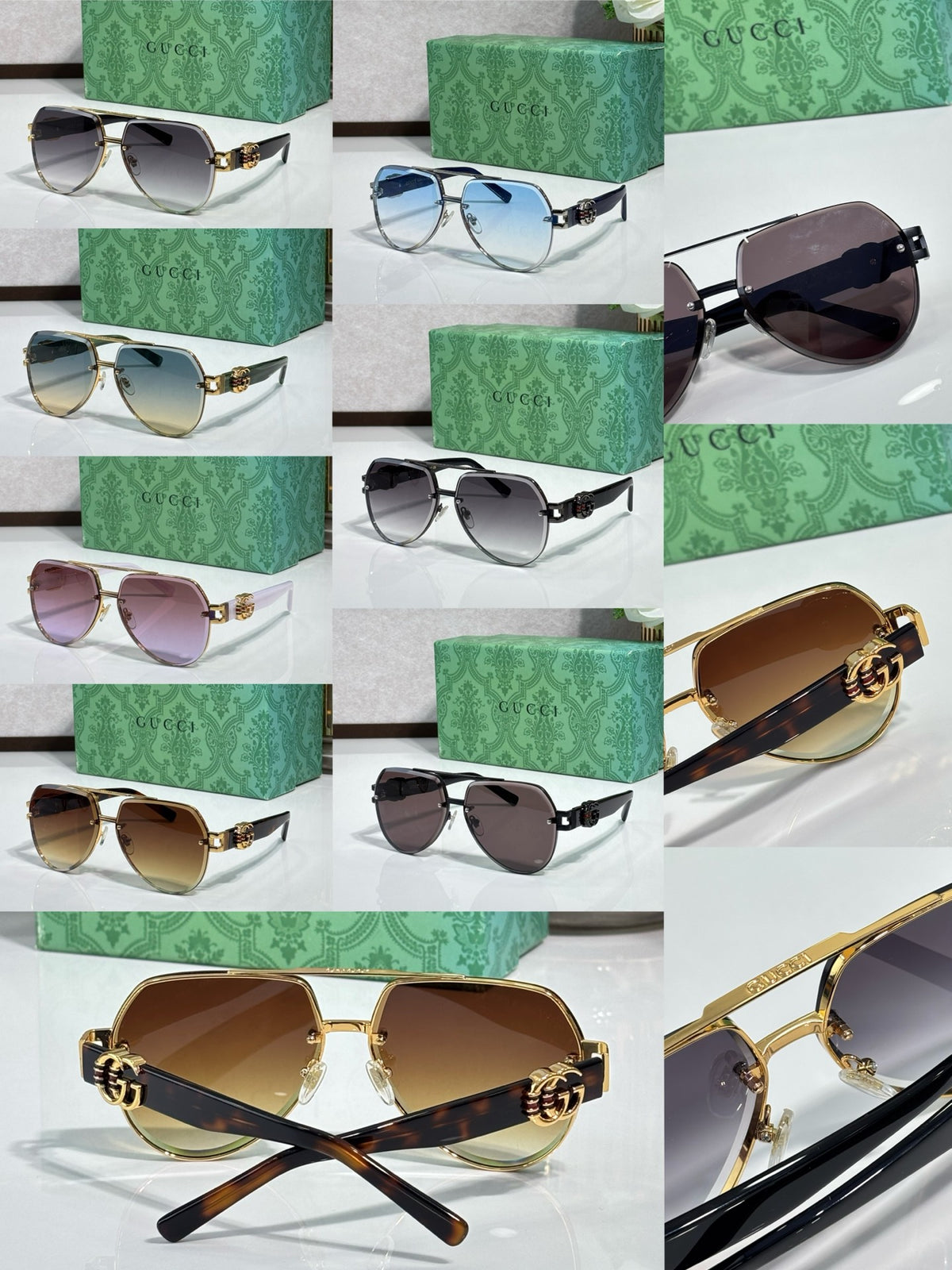 7 Color Rimless Round Sunglasses 1595