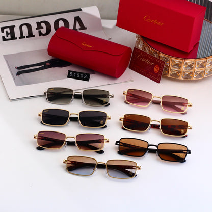 7 Color classic Rectangular Metal Sunglasses - 51002