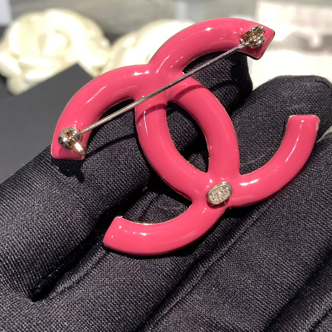 Farbverlauf-Pink-Strassbrosche
