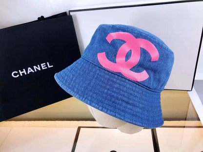 Doppel-C-Print Denim Fischerhut