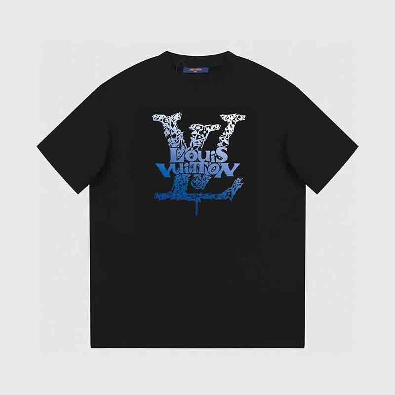 Blaues T-Shirt mit verrücktem Aufdruck