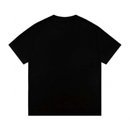 Großflächiger Graffiti-3D-Logo-Print, lässiges Kurzarm-T-Shirt