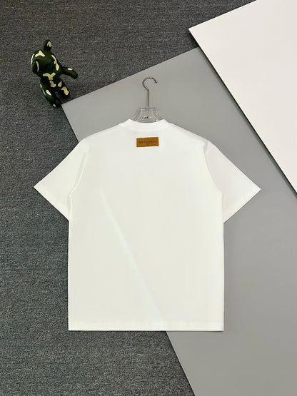 1105 Neues klassisches goldenes Monogramm-Zahnbürsten-T-Shirt