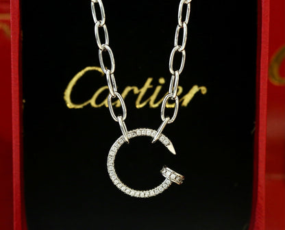 Nail Rhinestone Necklace