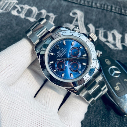 Premium Stainless Steel Mechanical Chronograph Watch 8 Color Options Classic Sport Luxury Style
