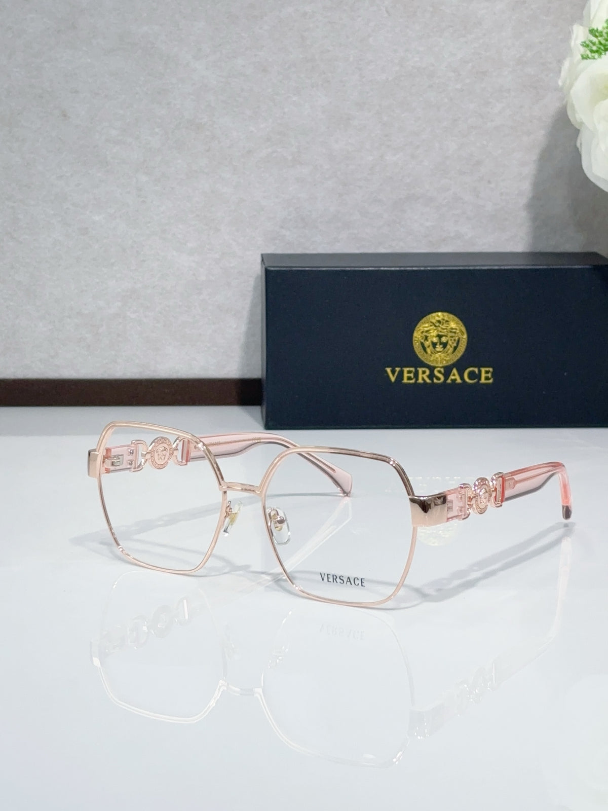 Metal Polygon Optical Glasses 8 Style Options Vintage Engraved Temple Design Classic Fashion Luxury Look - VE1291D