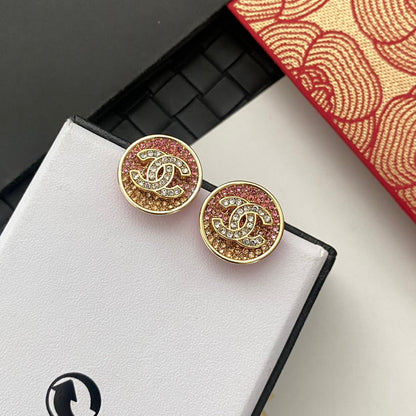 Ohrstecker "Pink Glitter" mit Farbverlauf