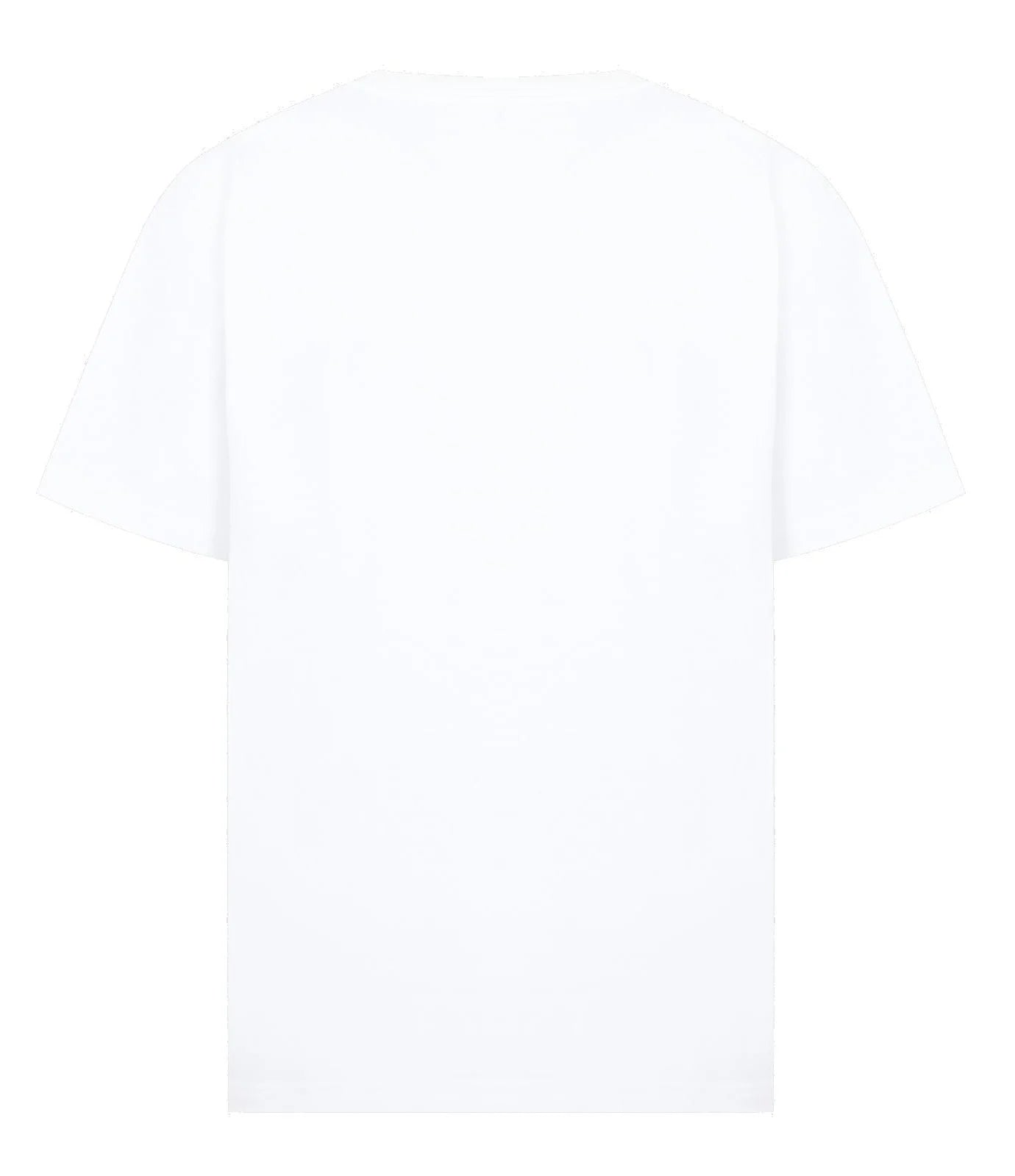 Rechteckiges T-Shirt mit Markenprint und Rundhalsausschnitt