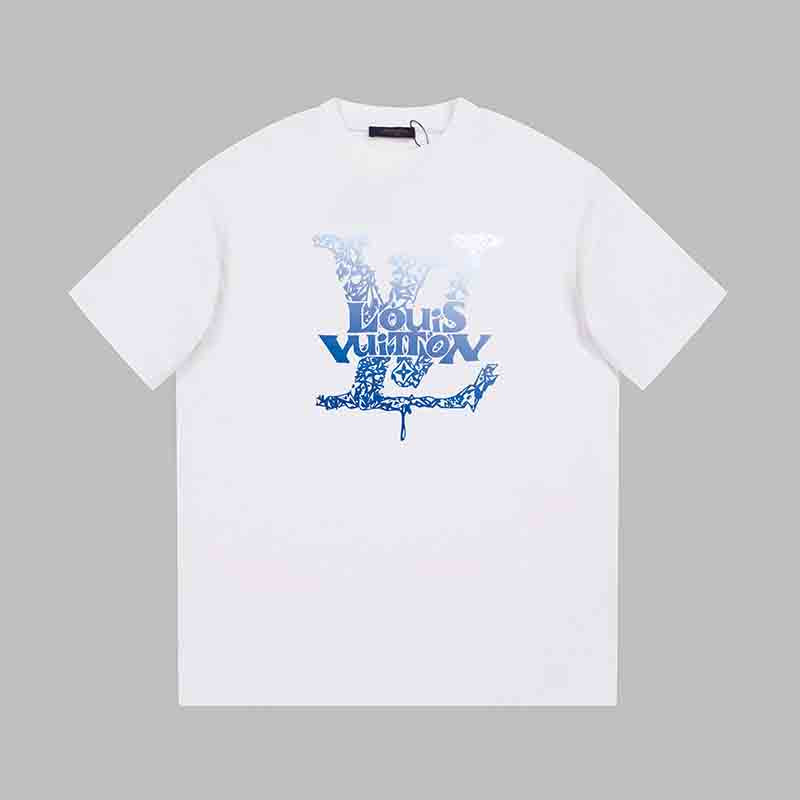 Blaues T-Shirt mit verrücktem Aufdruck