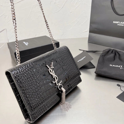 Kate Crocodile Chain Fringe Bag