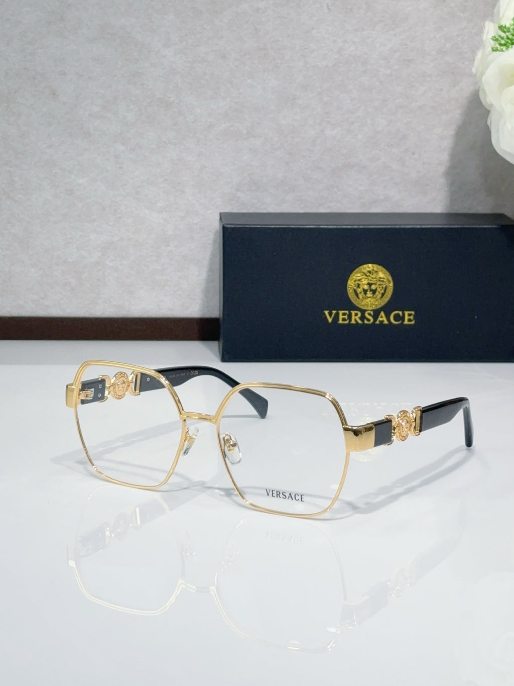 Metal Polygon Optical Glasses 8 Style Options Vintage Engraved Temple Design Classic Fashion Luxury Look - VE1291D