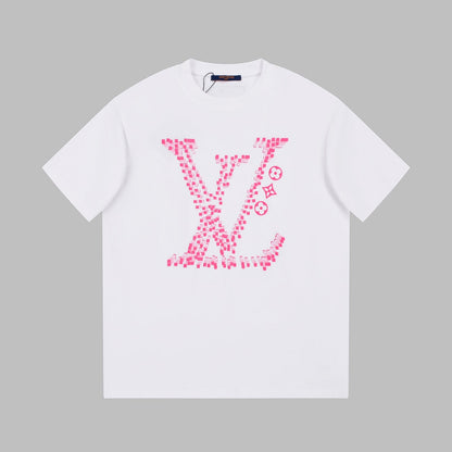 Pinkes T-Shirt mit klassischem Aufdruck