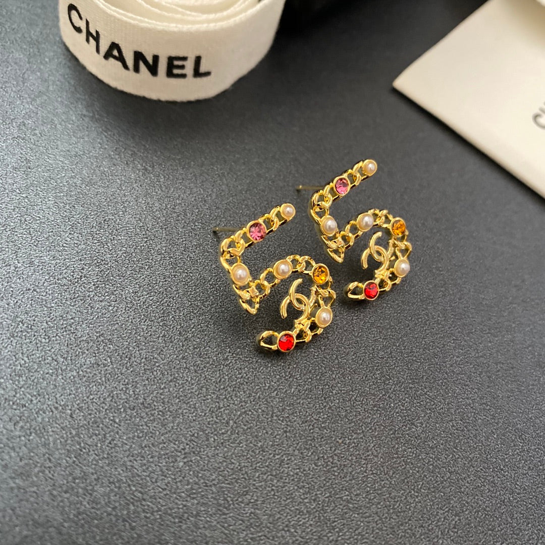 Lucky 5 Diamant Perlenohrstecker
