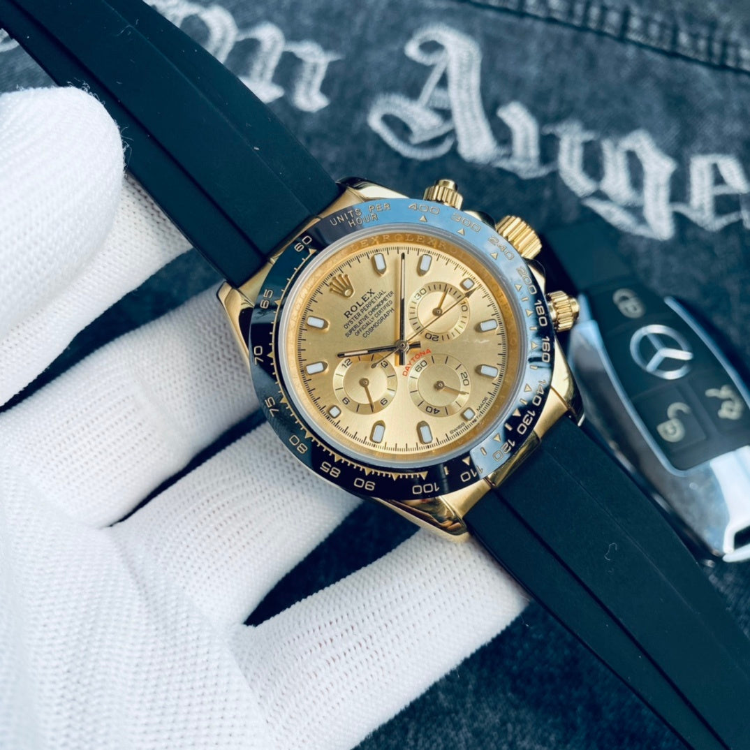 Premium Stainless Steel Mechanical Chronograph Watch 6 Color Options Classic Sport Luxury Style