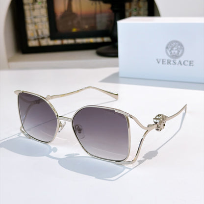 6 Color Hollow Square Metal Sunglasses - VE1874