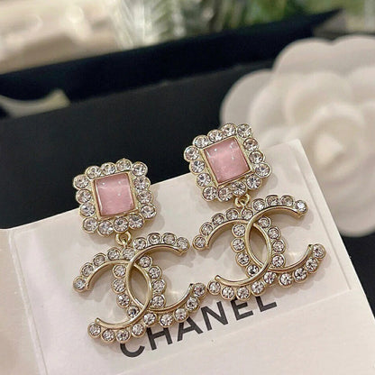 Exquisite Kristall-Edelsteinohrringe