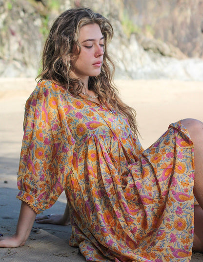 Hawa Kurzes Kleid in Golden Soma