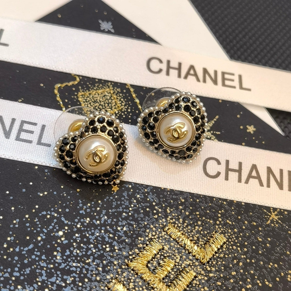 Vintage Diamant Herzohrstecker