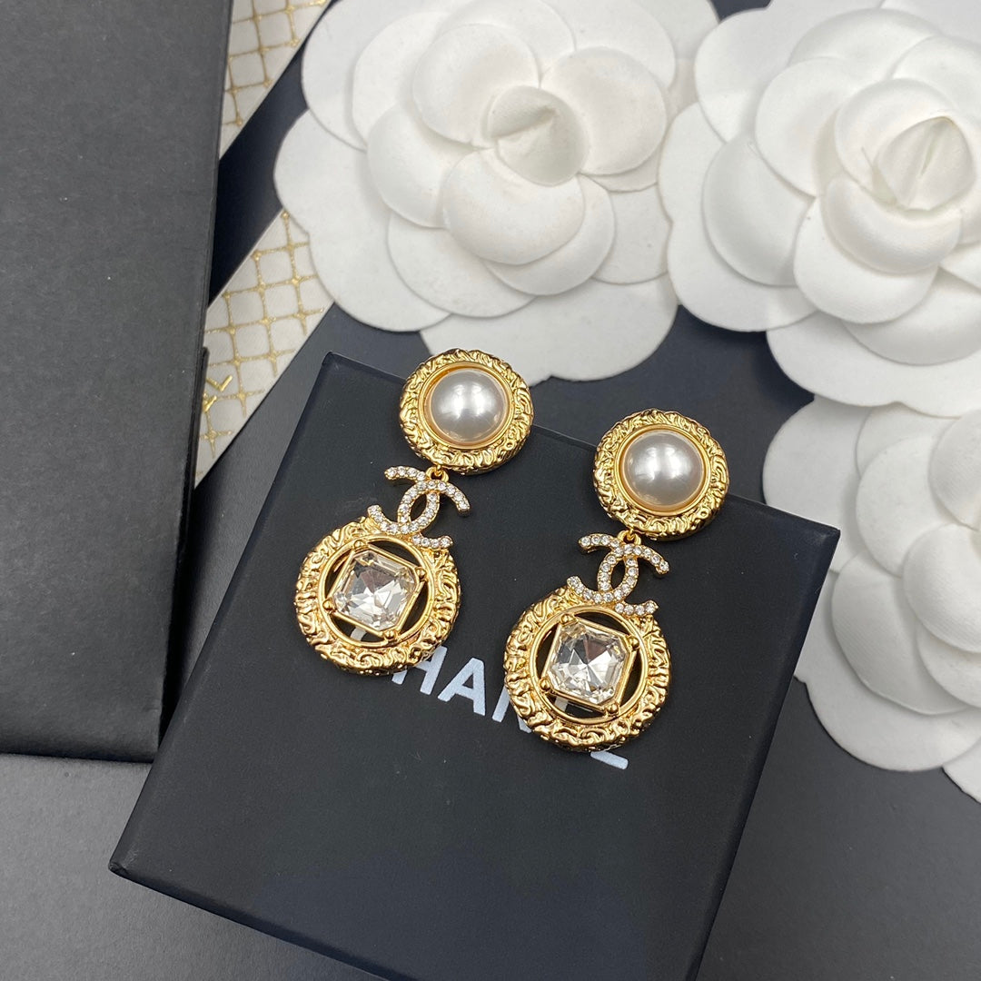 Elegante Kristall-Diamant-Ohrhänger