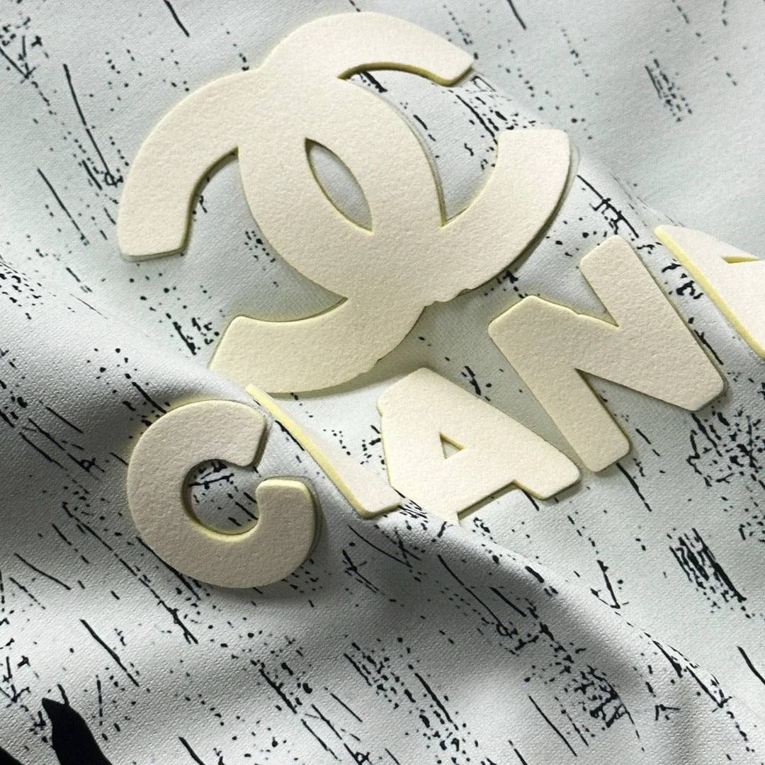 Großflächiger Graffiti-3D-Logo-Print, lässiges Kurzarm-T-Shirt