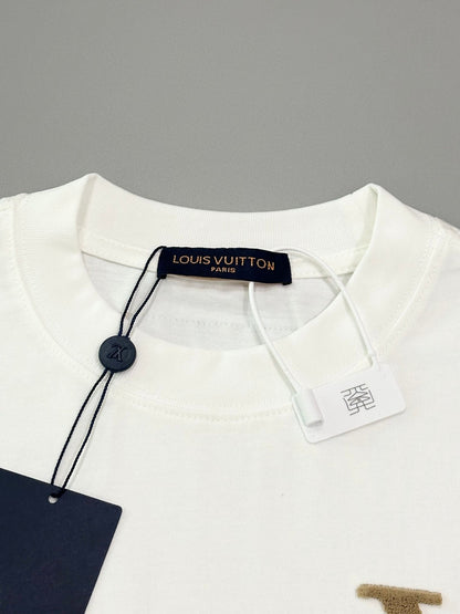 1105 Neues klassisches goldenes Monogramm-Zahnbürsten-T-Shirt