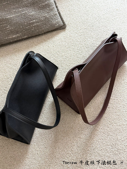 Minimalist Taupe Brown Shoulder Bag