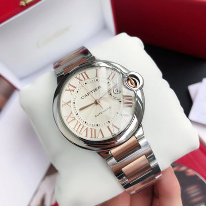 Premium Stainless Steel Mechanical Watch 12 Style Options Roman Numeral Design Classic Luxury Look