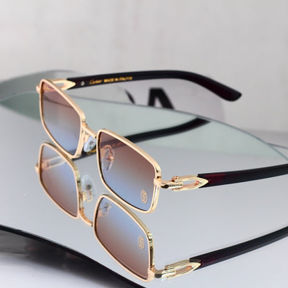 7 Color classic Rectangular Metal Sunglasses - 51002