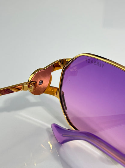 Retro Octagonal Metal Frame Sunglasses - VE7223