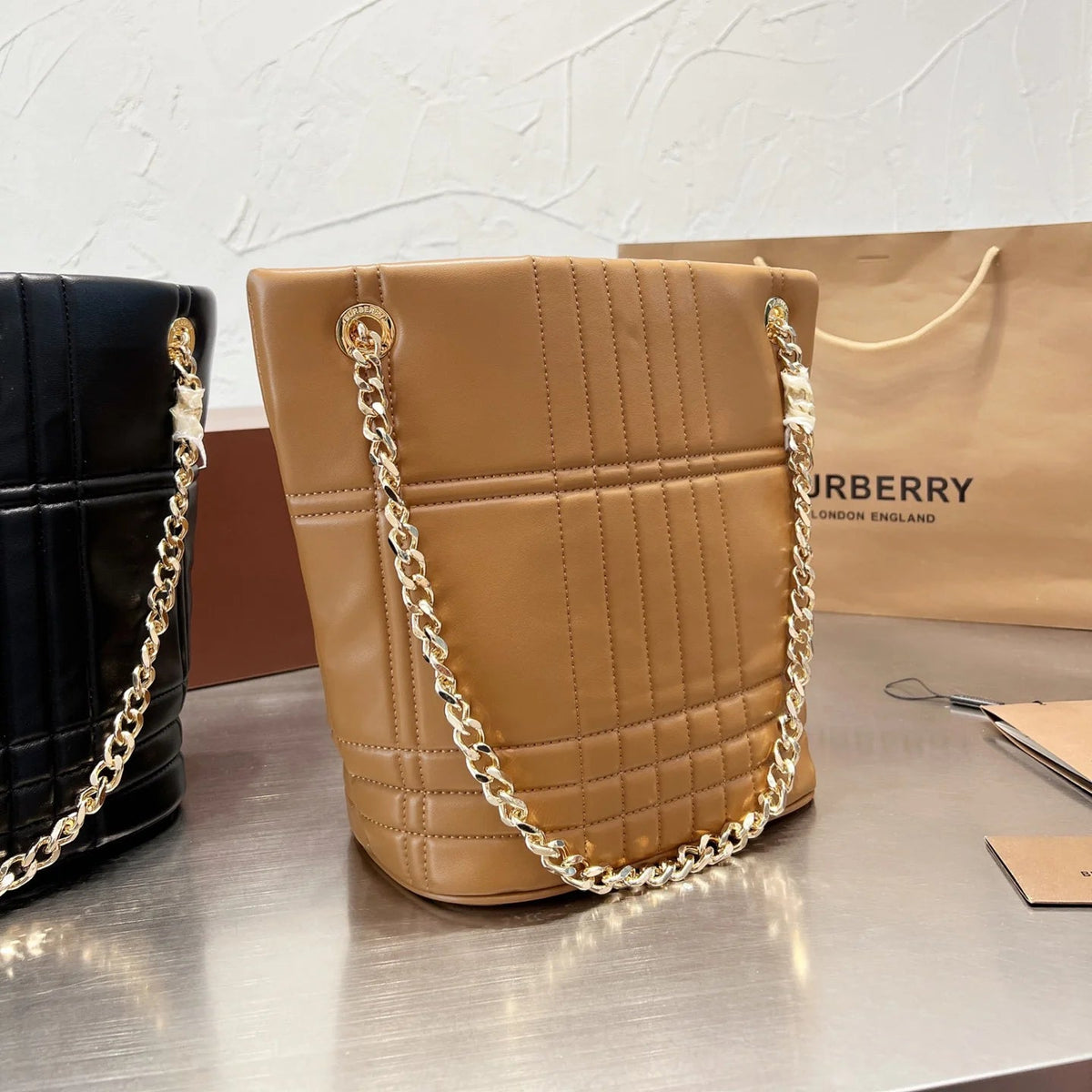 Lola Series Chain Shoulder Bucket Bag
