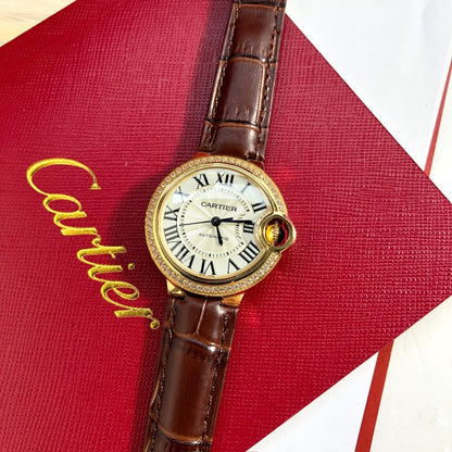 Premium Steel Mechanical Watch 8 Style Options Crystal Bezel Design Elegant Luxury Look