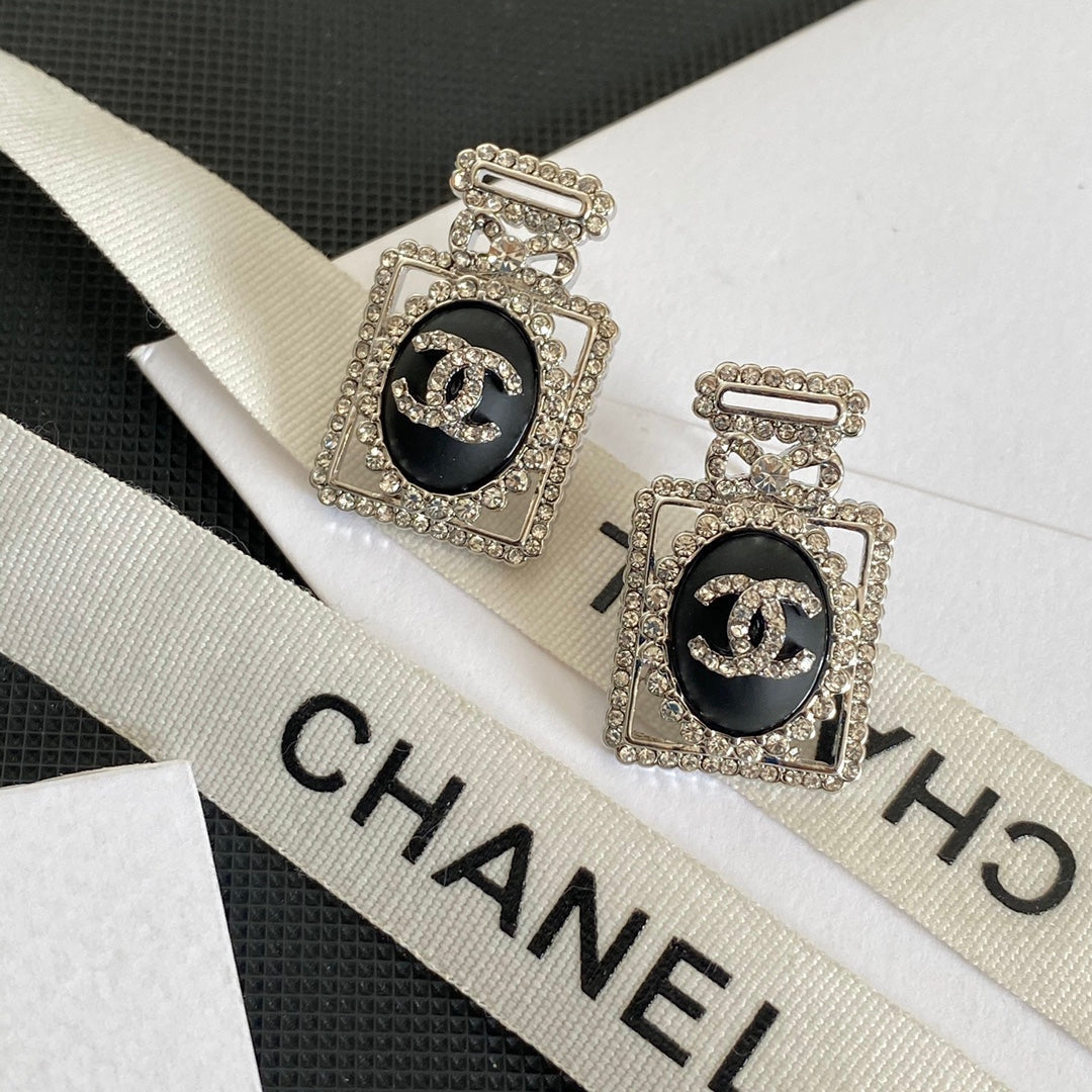 Ohrringe mit Diamantparfümflasche (Premium)