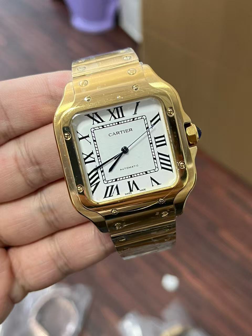 Steel Mechanical Watch 18 Style Options Classic Square Roman Numeral Design Luxury Look