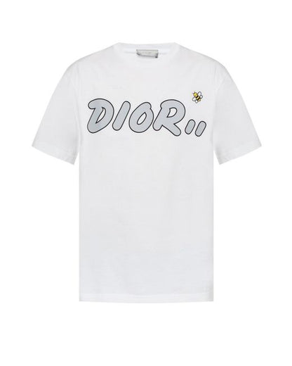 Schwarzes T-Shirt mit Pinkdruck