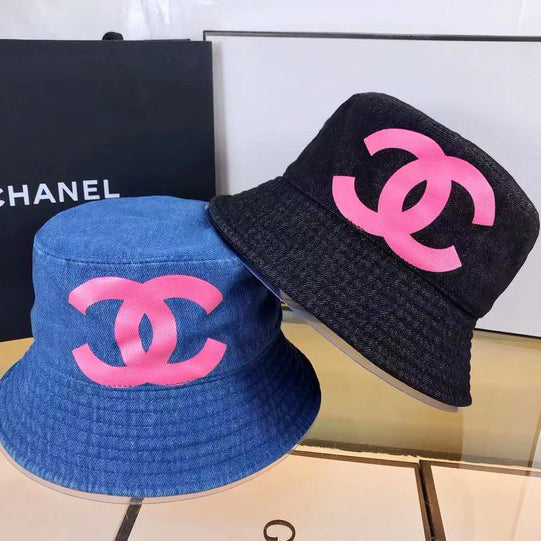 Doppel-C-Print Denim Fischerhut