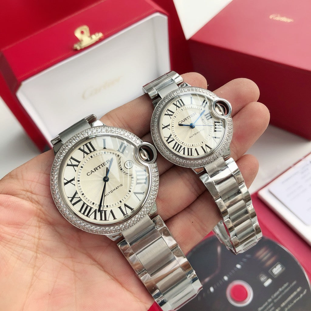 Premium Stainless Steel Mechanical Watch 8 Style Options Classic Roman Numeral Design Elegant Luxury Look