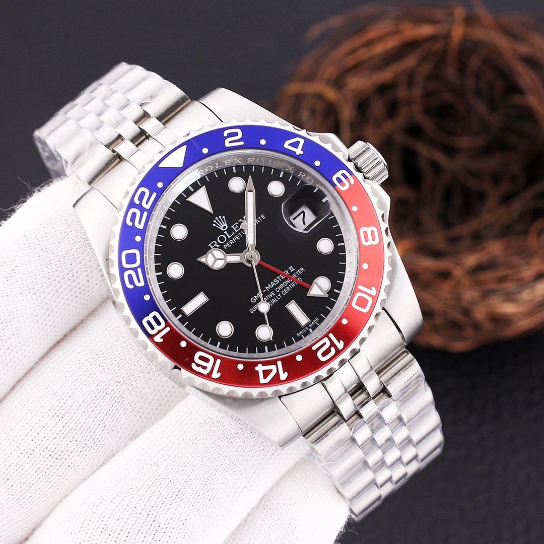 Premium Stainless Steel Mechanical GMT Watch 4 Color Options Classic Sport Luxury Style