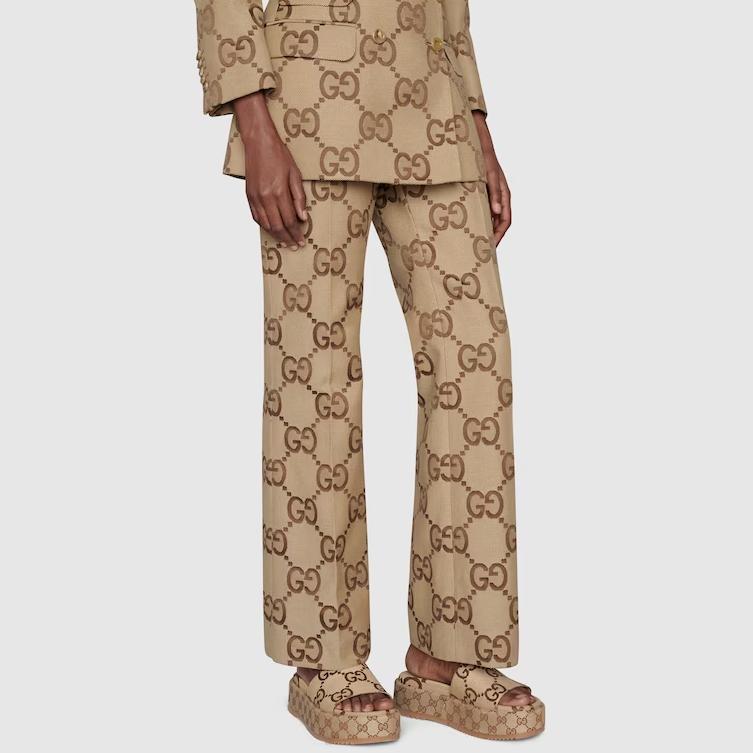 Platform Slippers With Double G Motif