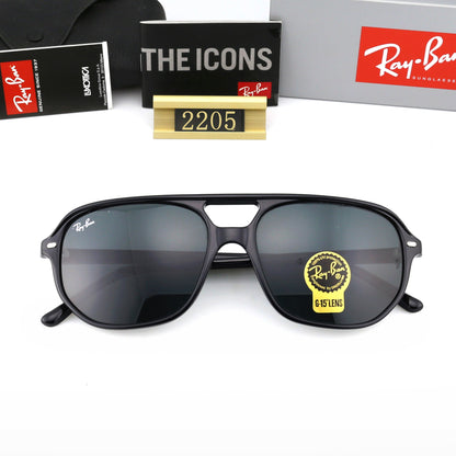 Retro Double Bridge Aviator Sunglasses - 2205