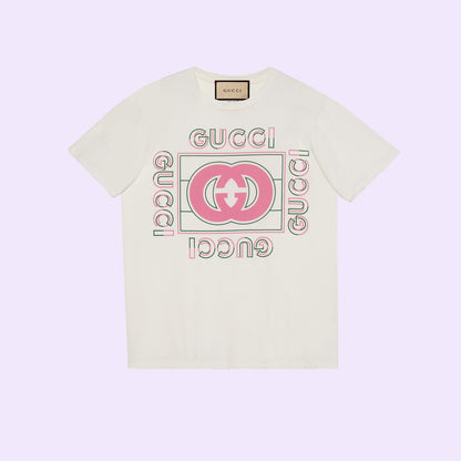 Rosa Vintage-Print T-SHIRT