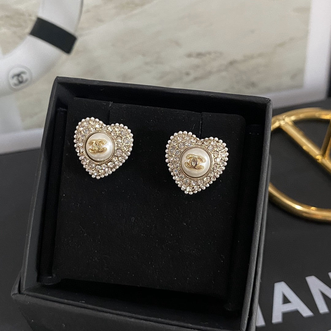 Vintage Diamant Herzohrstecker
