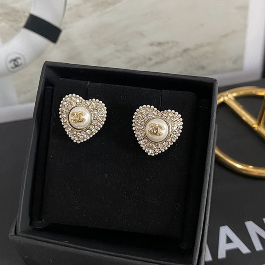 Vintage Diamant Herzohrstecker
