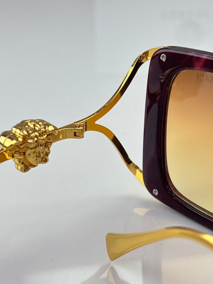 6 Color Square Chain Temple Sunglasses - VE4502U