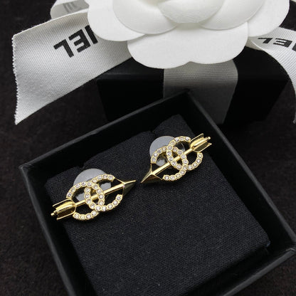 Amorpfeil Zirkonia-Ohrstecker