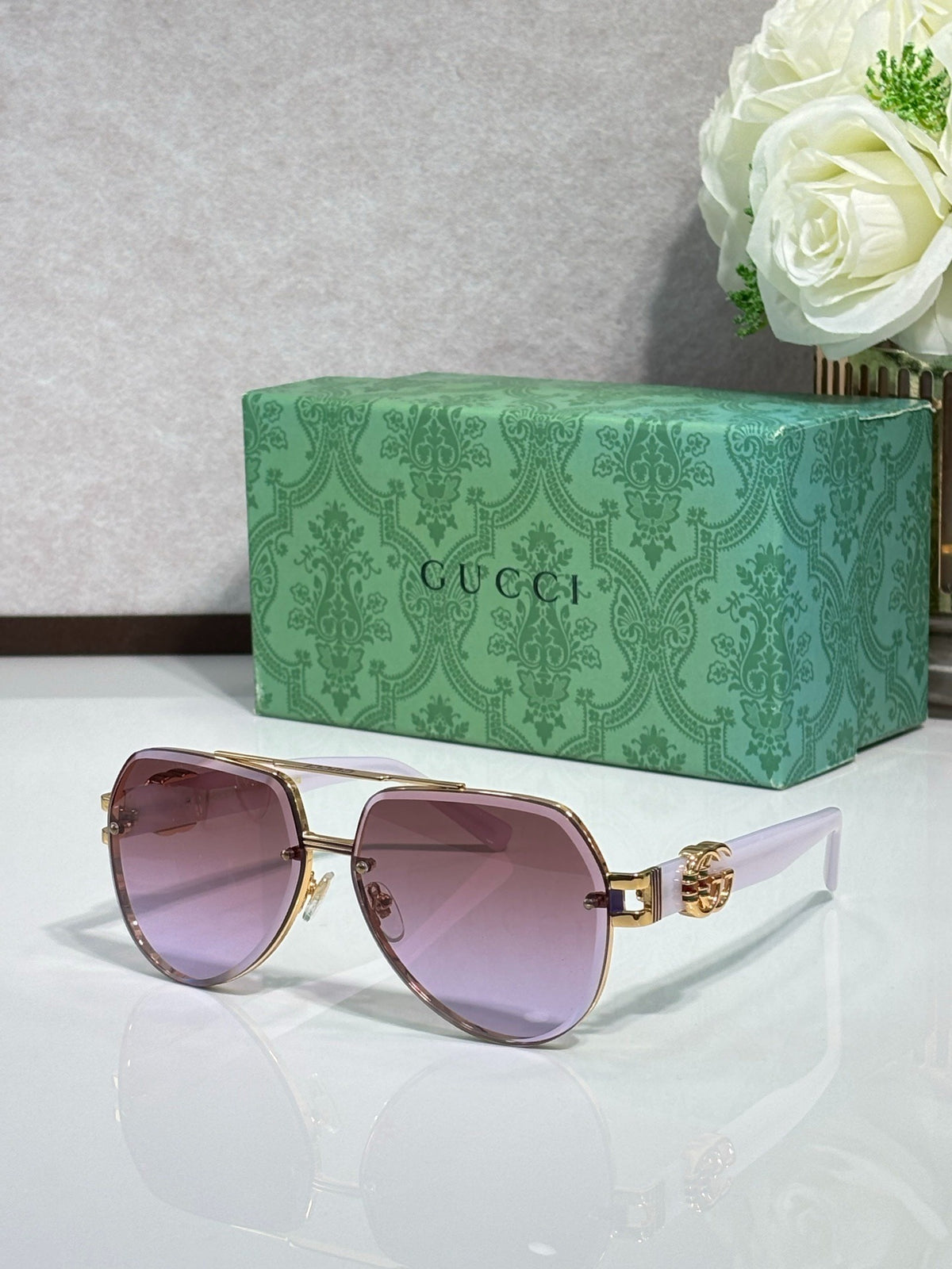 7 Color Rimless Round Sunglasses 1595