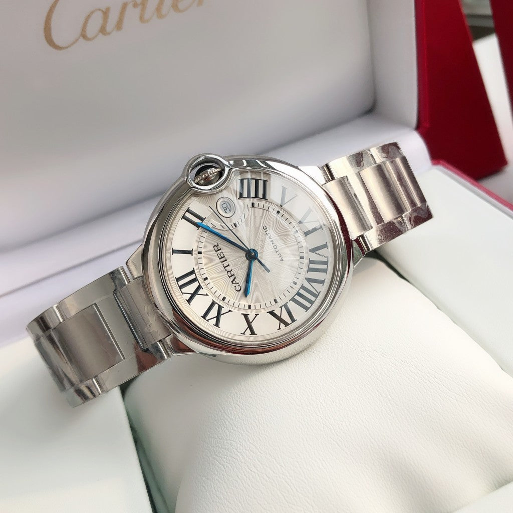 Premium Stainless Steel Mechanical Watch 8 Style Options Classic Roman Numeral Design Elegant Luxury Look