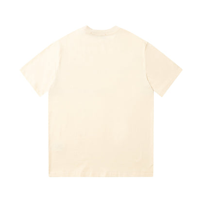 T-Shirt mit Aprikosenstreifenmuster