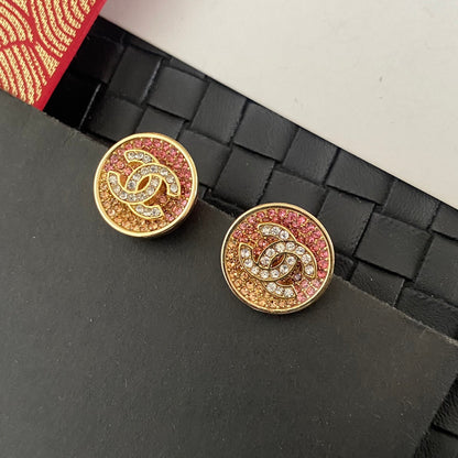 Ohrstecker "Pink Glitter" mit Farbverlauf